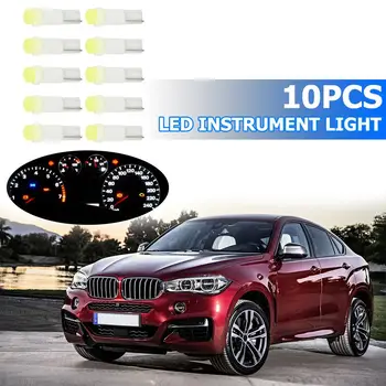 10db T5 3D COB LED Autó Belső műszerfal Lámpa Olvasó Lámpa Ék Izzók Egyszerű Telepítés Plug And Play Szín Fehér