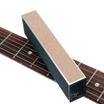Gitár Fingerboard Luthier Eszköz Fret Szintező Sugár Fájl Bass Csiszolás Szintező Párna String Műtrágyaszóró Alumínium Smirgli DIY