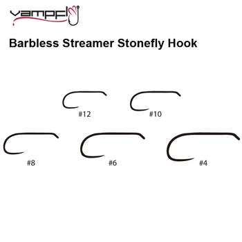 Vampfly 20DB Barbless Streamer Stonefly Repülni Árukapcsolás Horgok Ultra Éles Gyapjas Gazember Árukapcsolás Horgok