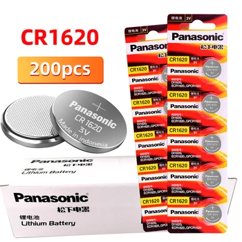 Új 200PCS Panasonic eredeti CR1620 gomb akkumulátor cr1620 ECR1620 GPCR1620 3v lítium elem a játék PDA-LED